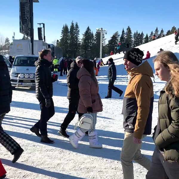 Publik på rallyt i Umeå