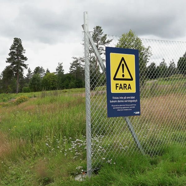 Bild på det omdiskuterade stängslet i Östra Malmberget.