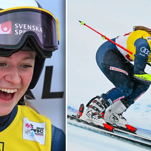 Hanna Aronsson Elfman vann JVM-guld i storslalom i österrikiska Sankt Anton.