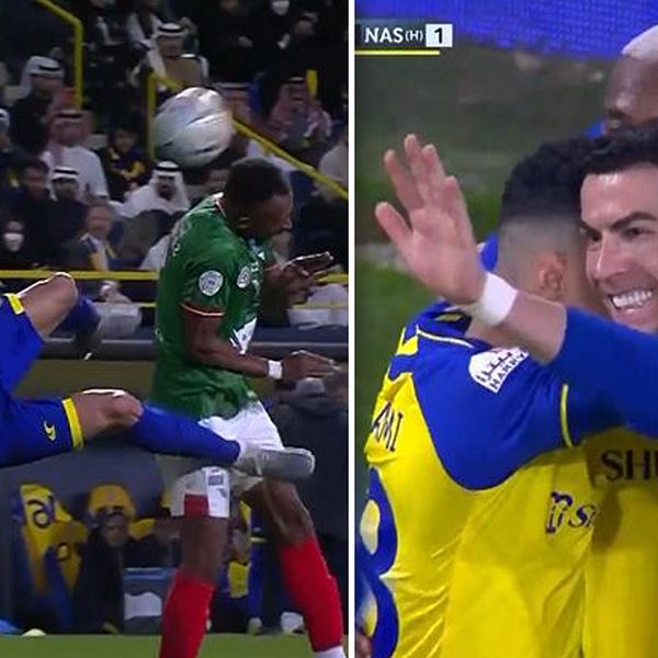 Här gör Ronaldo debut i saudiska ligan – försökte med konstspark