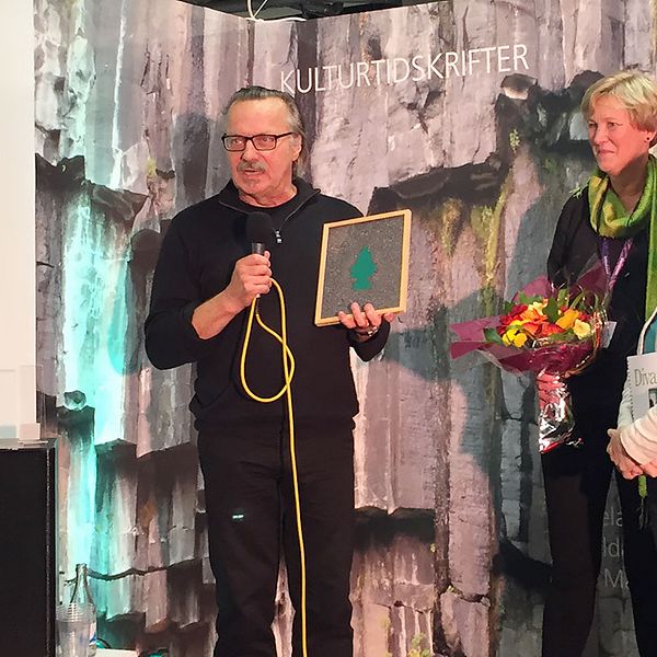 Jurymedlemmen Sune Nordgren, Föreningen Sveriges kulturtidskrifters ordförande Siri Reuterstrand samt Nina Weibull från Divan.