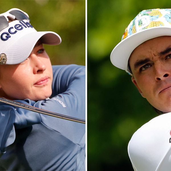 Nelly Korda och Rickie Fowler.