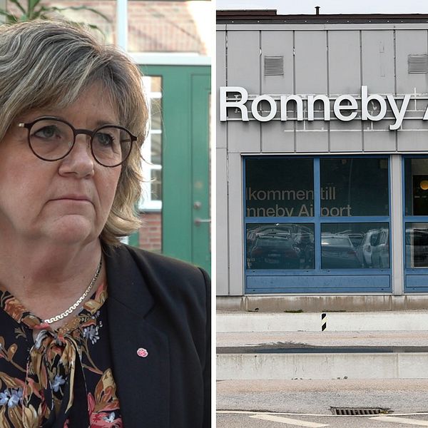 Christina Mattisson, regionstyrelsens ordförande, är kritisk kring utredningen av Ronneby flygplats, Ronneby Airport.