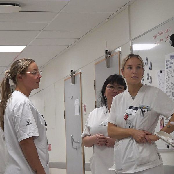Sjuksköterskan Sofia Nyman och kollegor är glada för att Universitetssjukhuset i Lund inför gratis mensskydd på onkologen.