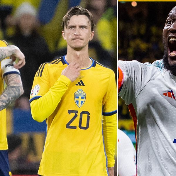 Sverige föll tungt i EM-kvalpremiären – Romelu Lukaku gör hattrick