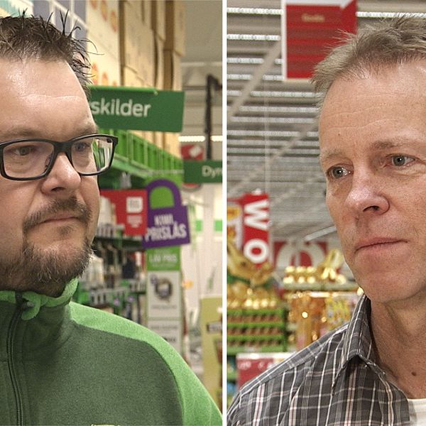 handlarna Jonas och Kaj från var sin sida av gränsen