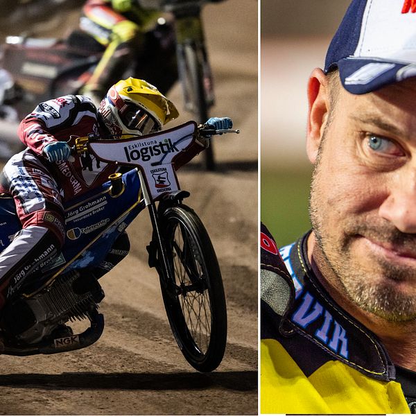 Nicki Pedersen kan komma att bli lösningen för Smederna. Till vänster är Smedernas Robert Lambert.