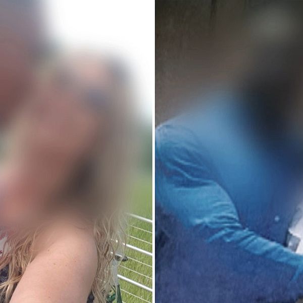Suddiga bilder på några av kvinnorna tillsammans med den utpekade mannen. SVT Nyheter Skåne granskar våld i nära relationer.