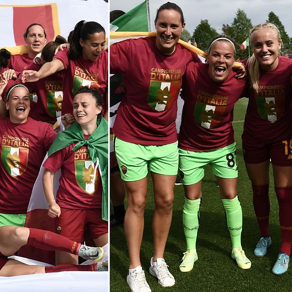 Svensklaget Roma säkrade historisk ligatitel i Italien
