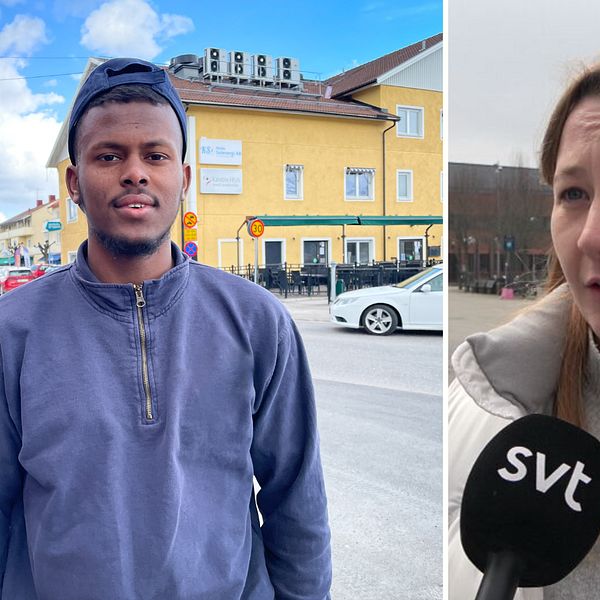 Abas Shekh i Kinda och studenten Malin Stuart i Linköping prata om ekonomin för unga i Östergötland.