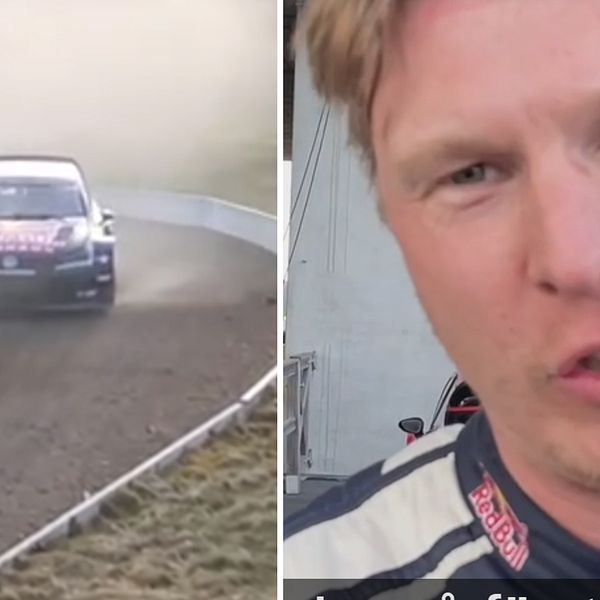 Johan Kristoffersson fick punktering: ”Körde i ett slag”