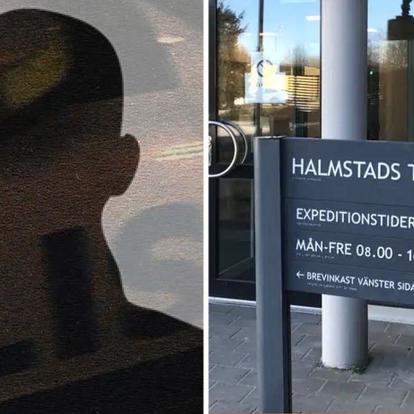 Halmstad tingsrätt och misstänkt.