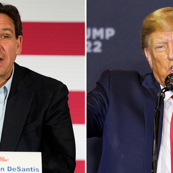 Ron DeSantis och Donald Trump.