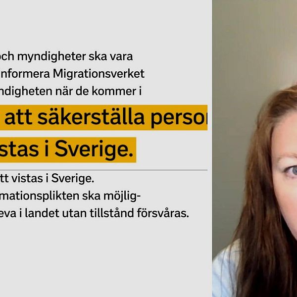 Tidöavtalets formulering av förslaget om anmälningsplikt / Ina Lindström (L), representant för Liberalerna i Västernorrland.