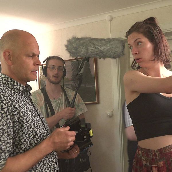 Bakom kulisserna på filminspelning av ”När all musik tystnar”.