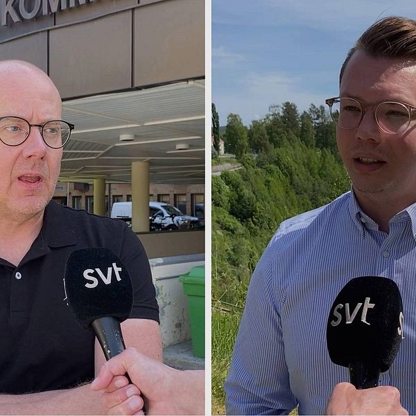 John Åberg (S) och Johan Andersson (C), kommunpolitiker i Sollefteå.