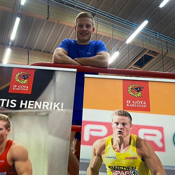 Henrik Larsson, sprinter, IF Göta, är färsk rekordhållare på 100 meter.
