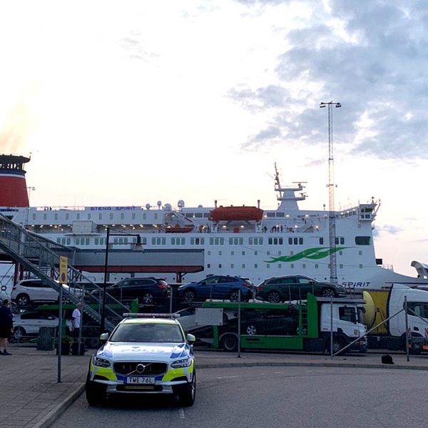 Stena Lines färja Stena Spirit i hamn i Karlskrona.