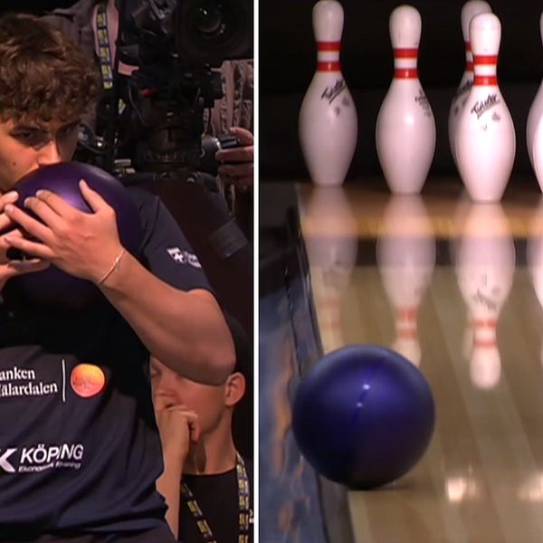 Se Carl Eklunds supercurl när han säkrade SM-guld i bowling