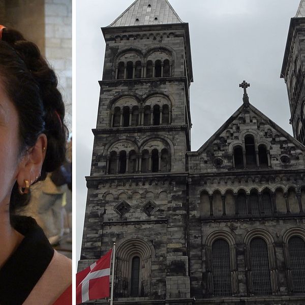 Melissa isla Venegas och domkyrkan i Lund som firar 900 år.