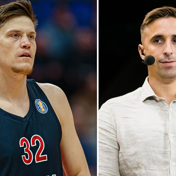 Jonas Jerebko och SVT:s expert Nick Rajacic.