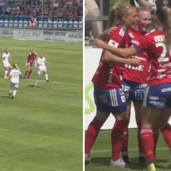 Se Jutta Rantalas hattrick i första halvlek mot Djurgården.