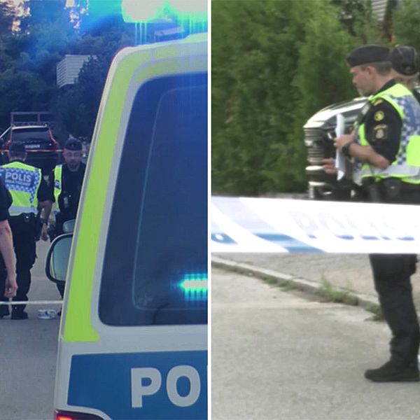 Det pågår en stor polisinsats på plats och området är avspärrat. En polishelikopter har flugit över Västerås under kvällen.