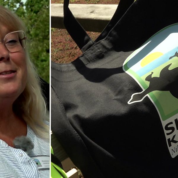 Skurups logotyp och kommunikationschefen Magdalena Hellström