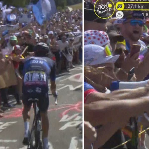 Se mäktiga stödet till Thibaut Pinot på Tour de France.