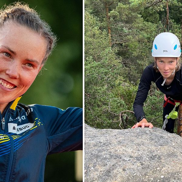 Tove Alexandersson har laddat upp inför världscupen med att bland annat klättra i berg.