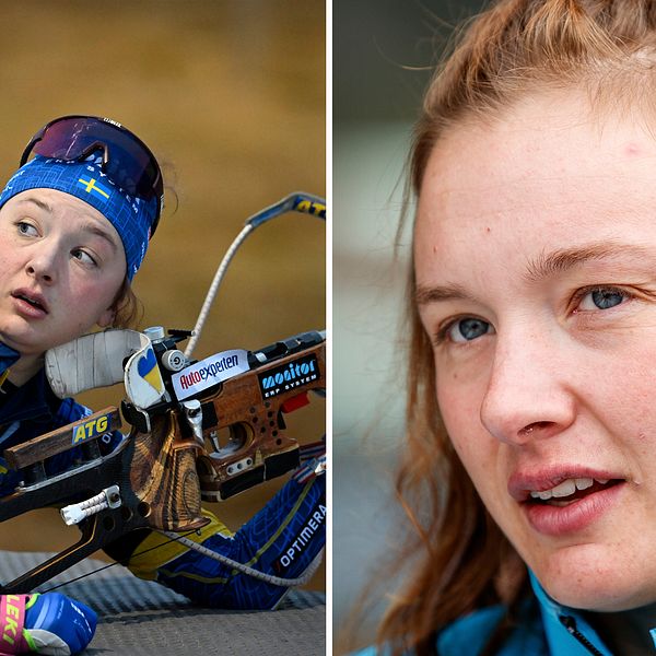 Linn Persson berättar om strulet i det liggande skyttet.