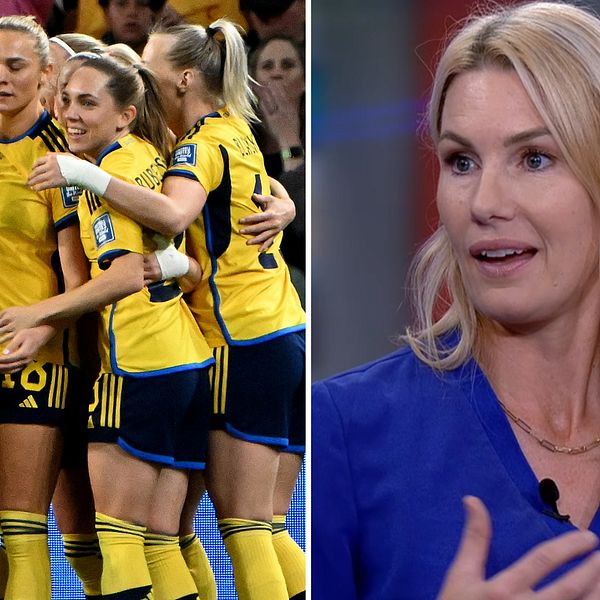 Hanna Marklund hyllar det svenska laget efter VM-bronset.