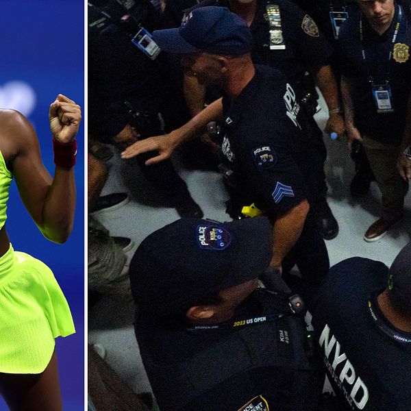 Coco Gauff är klar för US Open-final, efter en semifinal där polisen fick ingripa.