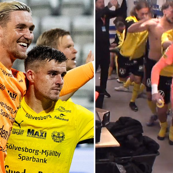Se Mjällbys segerdans efter matchen mot Norrköping.