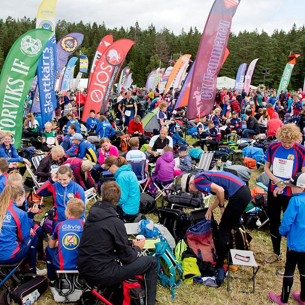 Löpare förbereder sig inför O-ringen 2015 i Borås.