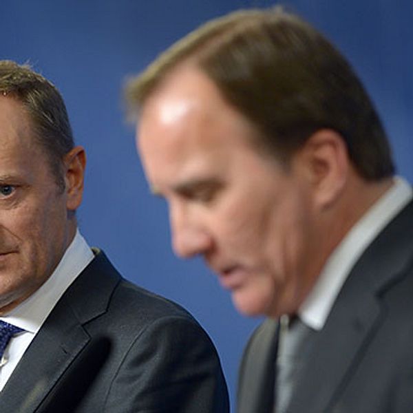 EU-toppmötets ordförande Donald Tusk och statsminister Stefan Löfven.