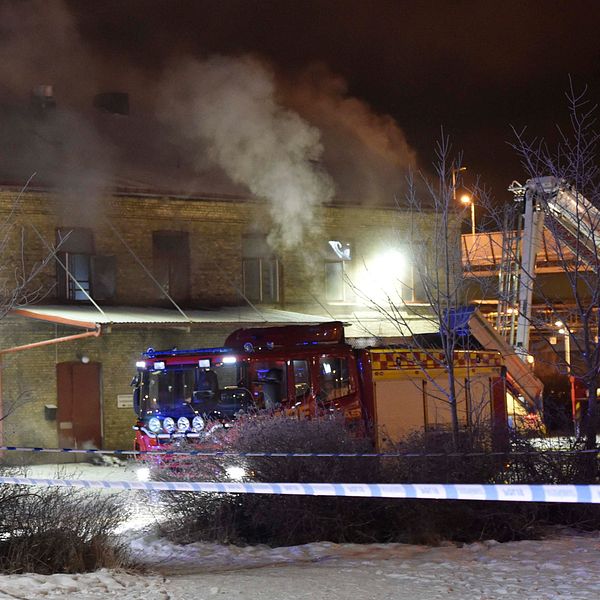 Räddningsinsats vid brand i Borås