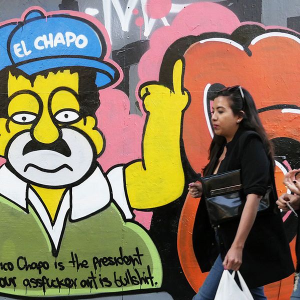Knarkkungen ”El Chapo” gör sig påmind även i huvudstaden Mexico City.
