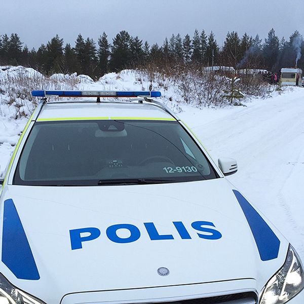 Polis EU-migrantläger i Umeå EU-migranter migrantläger avhysning