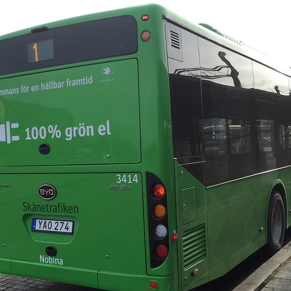 Skånes första eldrivna bussar i Ängelholm