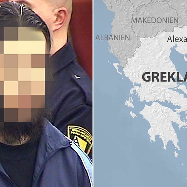 En känd svensk jihadist och en karta över Grekland.