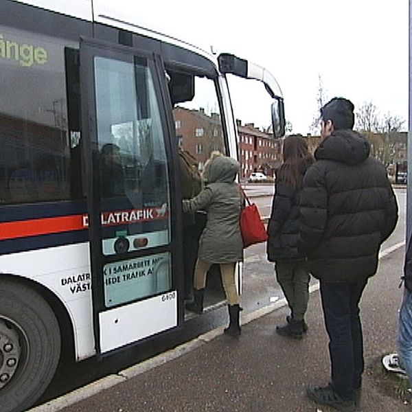 Dalatrafik buss passagerare