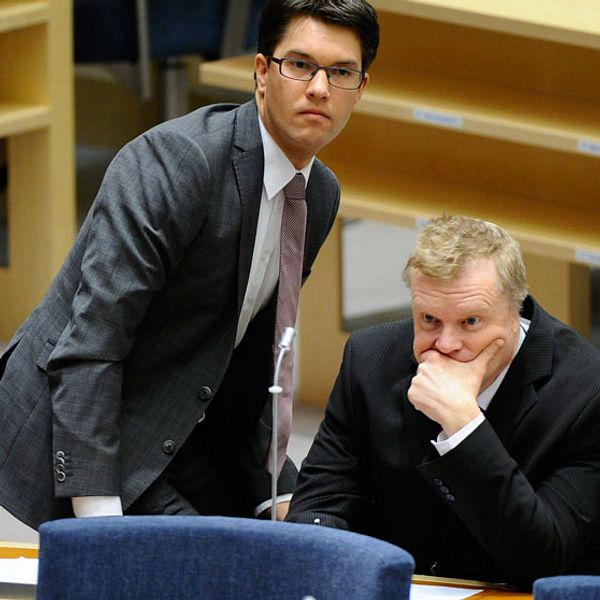 Partiledare Jimmie Åkesson och riksdagsman Lars Isovaara.