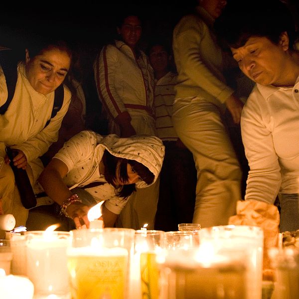 Ljusmanifestation mot våldet i Mexiko (arkivbild).