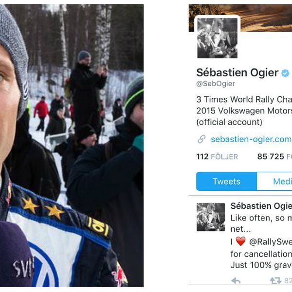 Sébastien Ogier är skeptisk till rallyvägarna. Twittrade om att han aldrig påstått att hela rallyt borde ställas in.