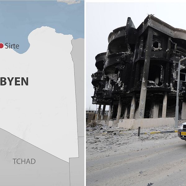 Terroristerna i IS har tagit kontroll över stora områden omkring den utbombade staden Sirte.