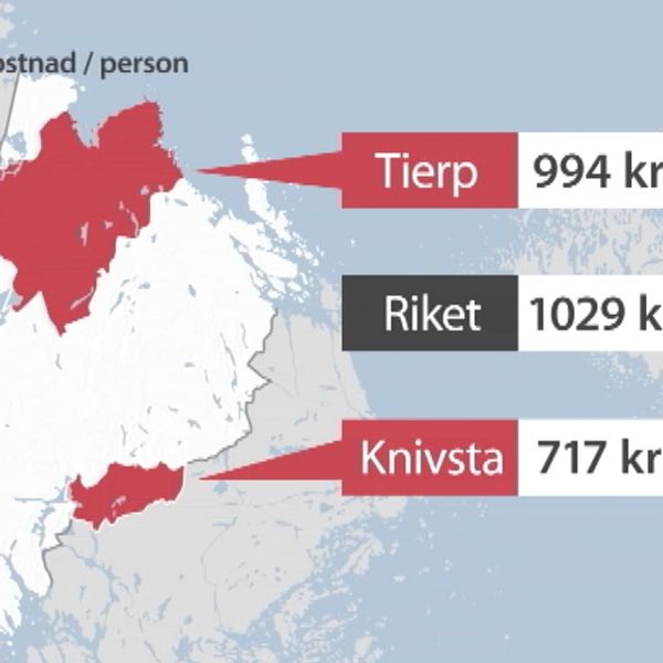 Mer pengar läggs på kultur i Tiperp än i Knivsta kommun.