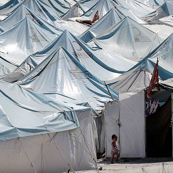 Ett syriskt flyktingläger i Turkiet.