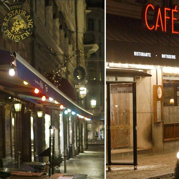 På restaurang Prinsen och Café Milano har sopor försvunnit.