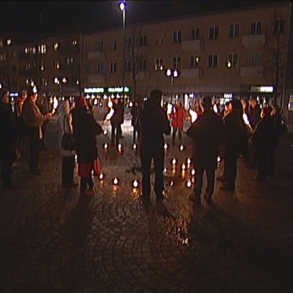 Fackeltåg i Hallsberg